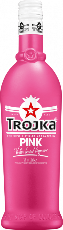 trojka pink vodka drink
